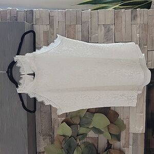 White Lace Halter Style Top